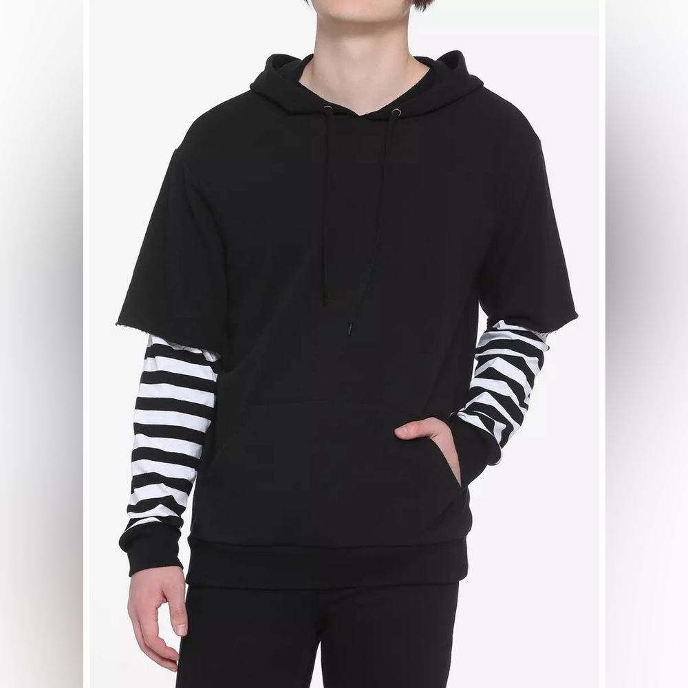 Striped Sleeve Sweatshirt